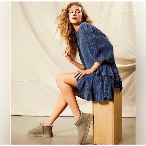 Free People Dresses & Skirts - Free people Big Dipper Denim Mini Dress Size Medium NWT